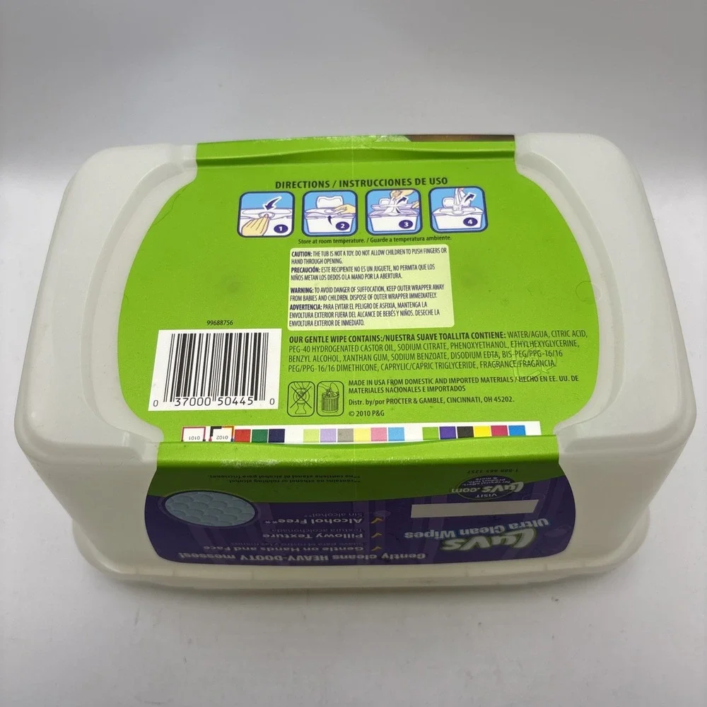 Luvs Ultra‎ Clean Wipes EMPTY Pop Up Plastic Tub Container